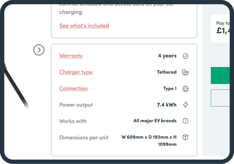 Charger specifications